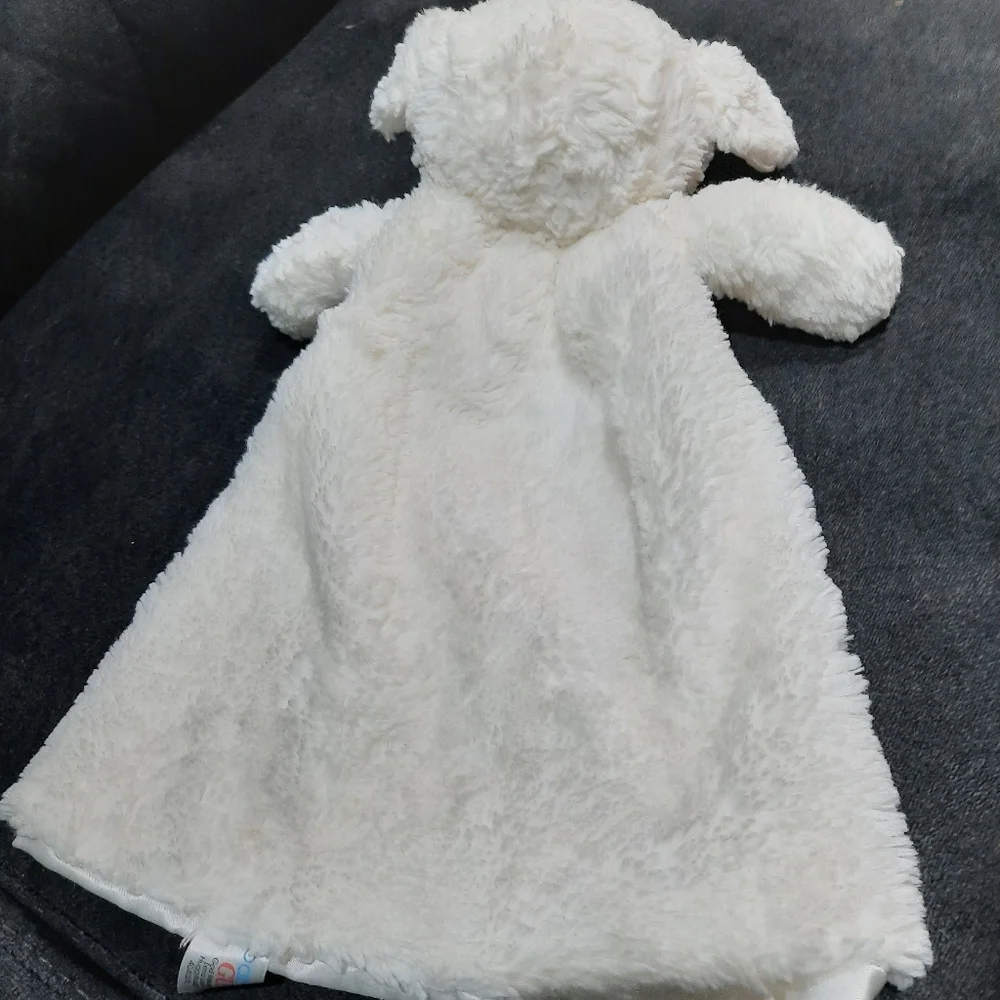 Lena Lamb Lovey white plush blanket Gund bless baby